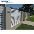 Hot Sale Prefabricated Fixed Powder Coated Black Aluminum Slat Fence Panels